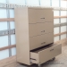 Brown 42" 4 Drawer Flip Front Lateral File Cabinet, Locking